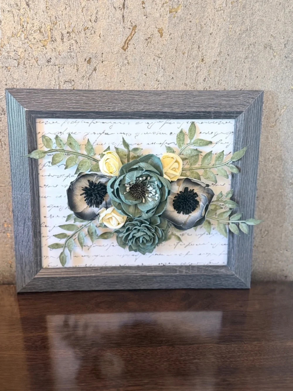 Sola Wood flowers on a 5X7 frame